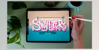 Shiny Letters – Create an Illustrative Lettering From Your Handwriting in Procreate