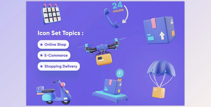 Deliverly – Shopping Delivery 3D CreativeMarket - 7362704