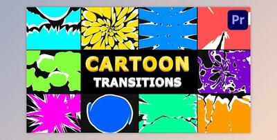 Cartoon Transitions - Premiere Pro MOGRT (Videohive 33046407)