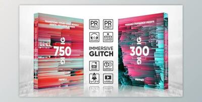 Glitch Transitions, Presets, Titles, Logos, Assets, Sound FX Pack (Videohive 22228853) - PR Project