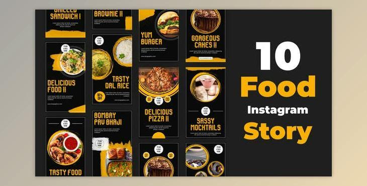 Food Promo Stories – Food Instagram Story Pack (Videohive 34916616) - AE Project