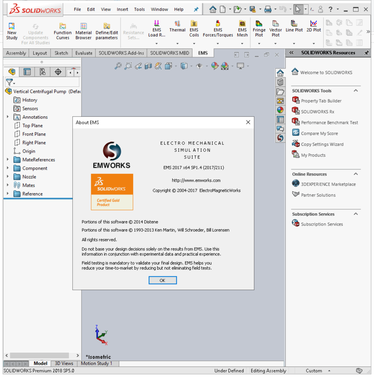 EMWorks EMS 2017 SP1.4 for SOLIDWORKS 2011-2018 x64