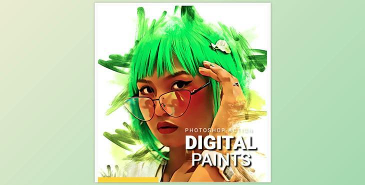 Digital Paints Photoshop Action – GraphicRiver 33747122 (ABR, PAT, ATN)