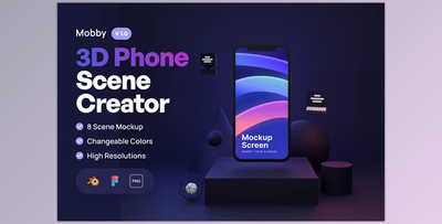 Mobby – 3D Phone Scene Creator CreativeMarket - 7420356