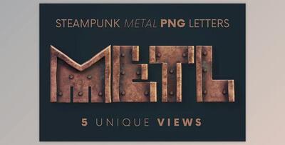 Steampunk Metal - 3D Lettering Creativemarket - 6221382