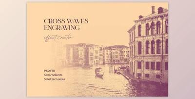 Cross Waves Engraving Effect by pixelbuddha