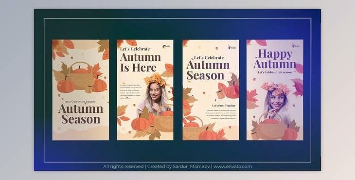 Autumn season instagram stories MOGRT (Videohive 47626810) - PR Project
