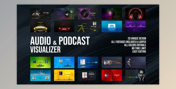 Audio and Podcast Visualizer (Videohive 33544075) - AE Project