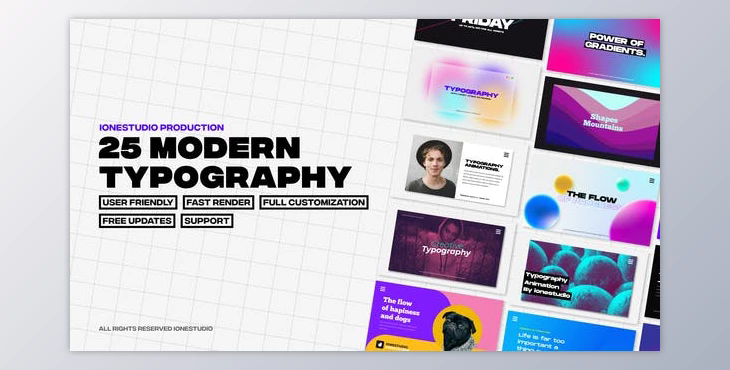 Modern Typography (Videohive 42907460) - AE Project