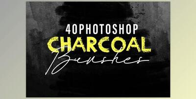 40 Charcoal Photoshop Brushes