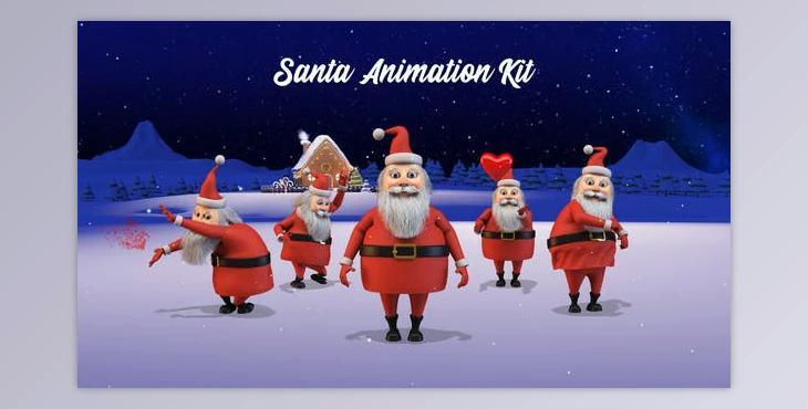 Happy Christmas v2 - Santa Animation Kit (Videohive 22966551) - AE Project