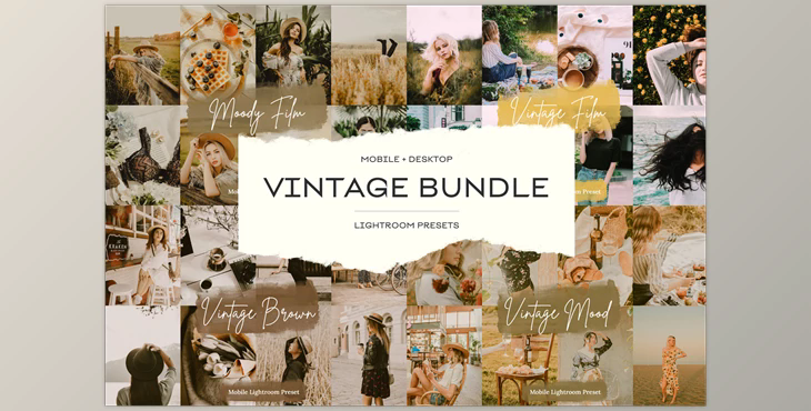 Vintage Lightroom Presets Bundle CreativeMarket - 6789268