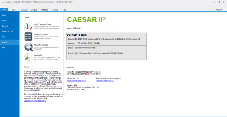 Hexagon PPM COADE CAESAR II 2019 v11.00.00.4800
