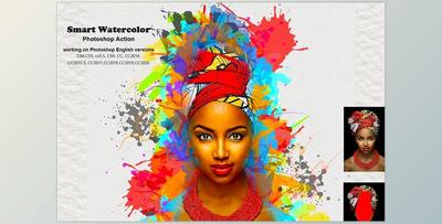 Smart Watercolor Photoshop Action CreativeMarket-5241570