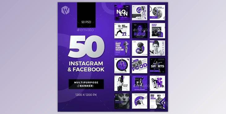 50-Instagram & Facebook Banners GraphicRiver-30819672 (PSD)