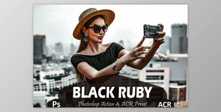 10 Black Ruby Photoshop Actions