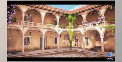 Unreal Engine - Stylized Mediterranean Courtyard ( Stylized, Courtyard, Stylised ) v5.3