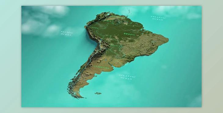South America Map (Videohive 32250653) - AE Project
