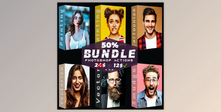 Bundle Cartoon Painting Photoshop Actions GraphicRiver - 36497200