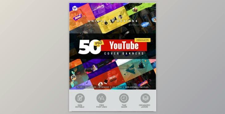 50 YouTube Cover Banners GraphicRiver-28874565