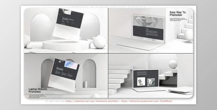 Minimal N Clean Laptop Promote (Videohive 38528513) - AE Project