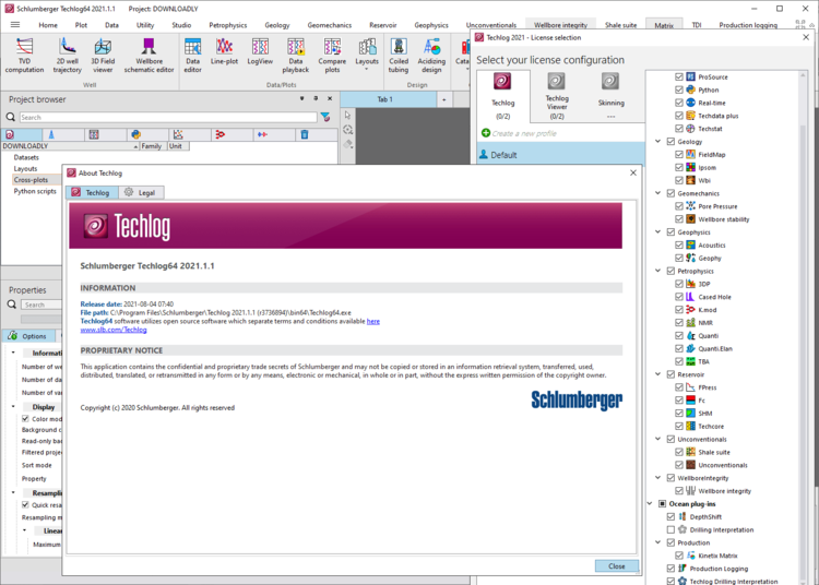 Schlumberger Techlog 2021.1.1 x64 + Plugins