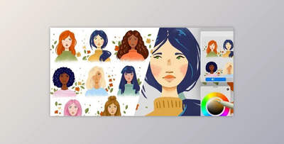 Draw Stylized Mini Portraits and Color Palettes in Procreate