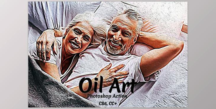 Oil Art Photoshop Action CreativeMarket-5908120 (ATN)