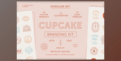 Creativemarket – Cupcake Branding Kit Templates