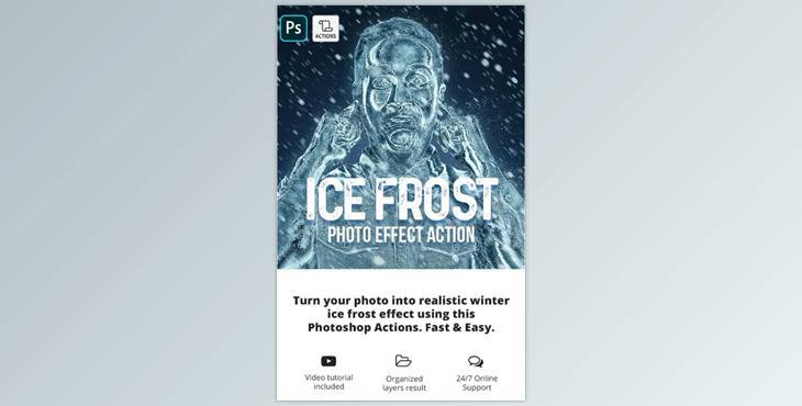 Ice Frost Photoshop Action GraphicRiver-29754265 (ABR, GRD, PAT, ATN)