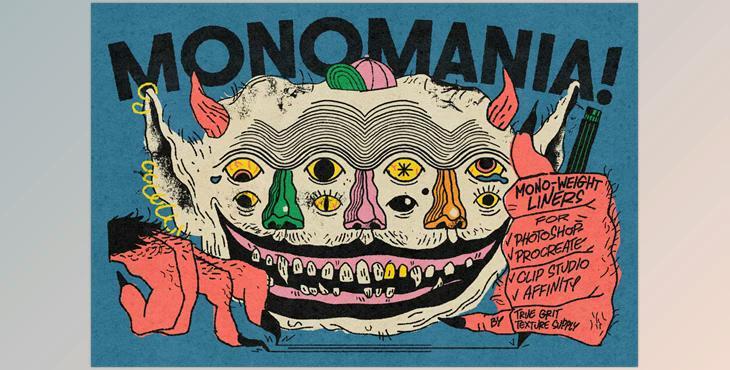 True grit texture supply – Monomania for Procreate & Photoshop