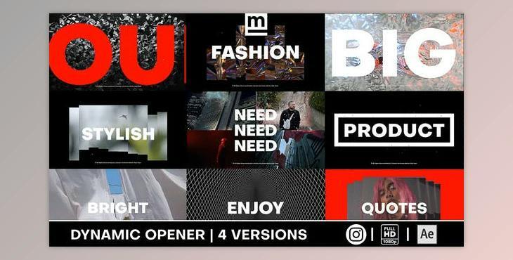 Dynamic Typography Opener (Videohive 31479910) - AE Project