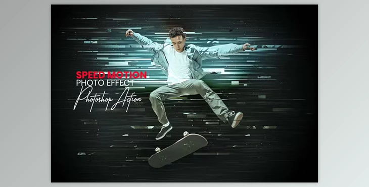 Speed Motion Effect Photoshop Action - 91686646