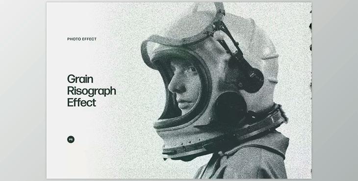 Grain Risograph Photo Effect - 6850382