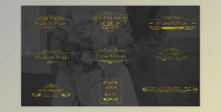 Gold Wedding Titles (Videohive 33220882) - PR Project