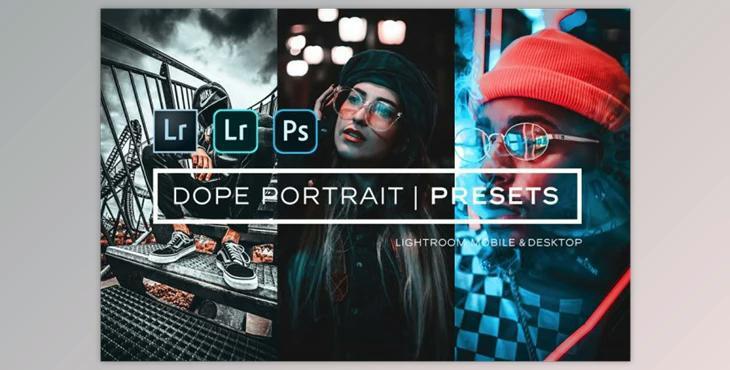 Dope Portrait Lightroom Presets CreativeMarket 4690976