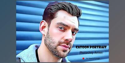 Cartoon Portrait Photoshop Action CreativeMarket-5099109