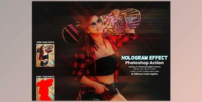 Hologram Effect Photoshop Action CreativeMarket-5876655 (ATN)