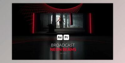 Broadcast Neon Beams (Videohive 44413314) - AE Project