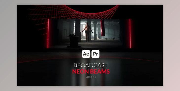 Broadcast Neon Beams (Videohive 44413314) - AE Project