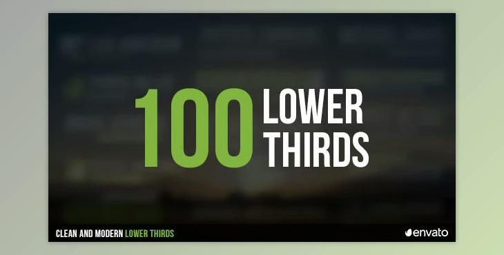 100 Lower Thirds (Videohive 17408181) - AE Project