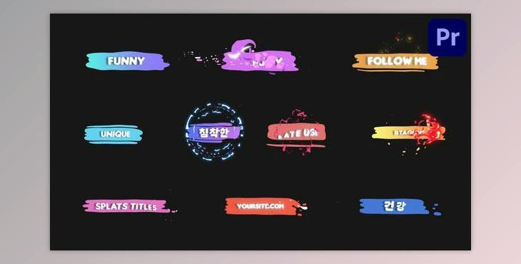 Cartoon Liquid Plate Titles for Premiere Pro (Videohive 53645338)