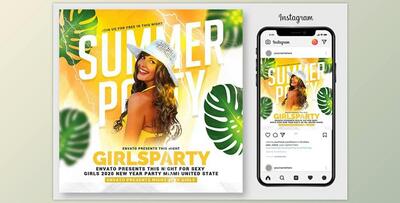 Summer Beach Party Flyer CreativeMarket-4969965