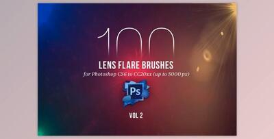 100 PS Lens Flares Brushes Vol 2 (ABR)
