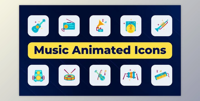 Music Animated Icons (Videohive 50895992) - AE Project