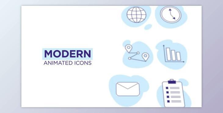 Modern Animated Icons (Videohive 45320745) - AE Project