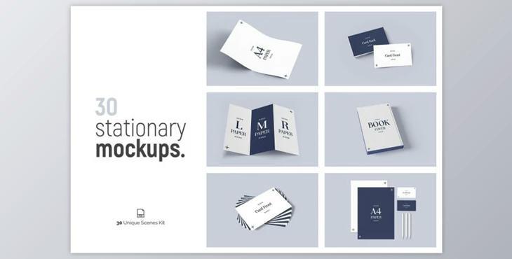 30 Stationery Mockups (PSD)