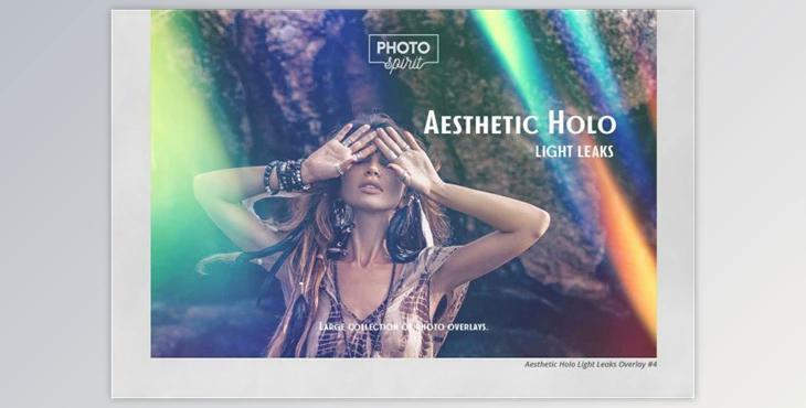 Aesthetic Holo Light Leaks Overlays By PhotoSpirit CreativeMarket 6192718