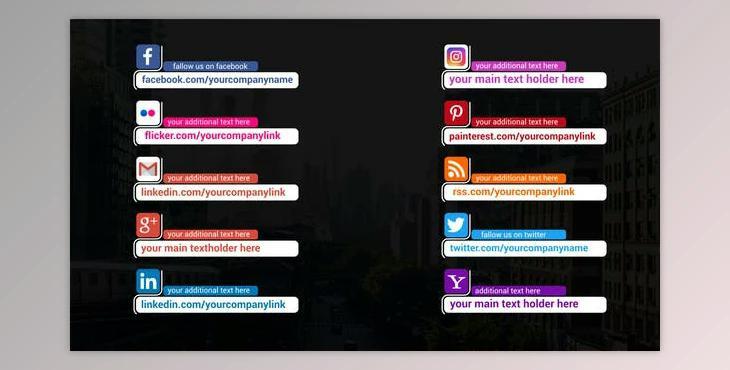 Social Media Lower Thirds (Videohive 42729340)