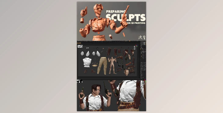 Preparing sculpts for 3d printing